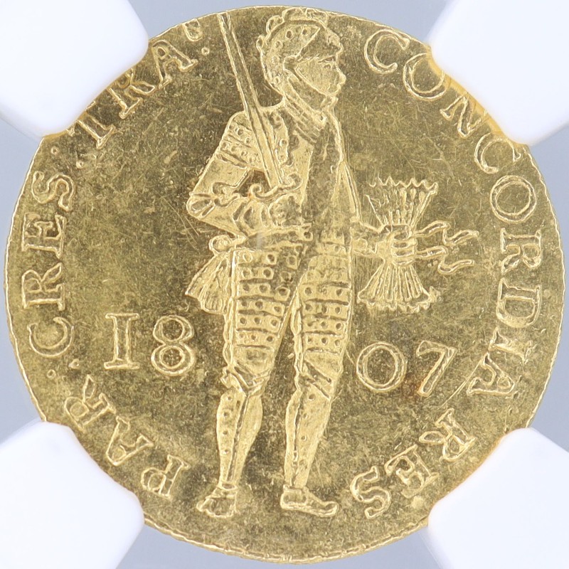 1807年 オランダ ユトレヒト 小文字年号（Small Date） 1ダカット金貨